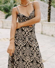 Lani Long Dress // Mystic Heart Print