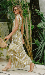 Milo Long Dress // Star Matrix Print