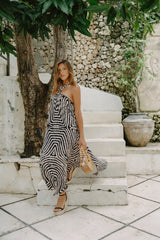 Tala Long Dress // Tribal Moon Print