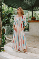 Zari Long Kaftan // Brushlight Tie Dye