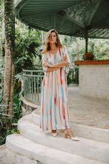 Zari Long Kaftan // Brushlight Tie Dye