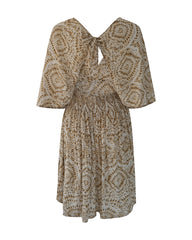 Meli Short Dress // Ocean Mandala Print