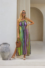 Delphine Long Dress – Boho Waves Tie Dye