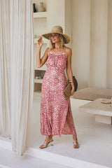 Delphine Long Dress – Ethnic Fusion Print