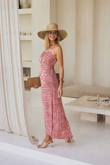 Delphine Long Dress – Ethnic Fusion Print