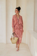 Mariposa Long Dress Kimono – Ethnic Fusion Print