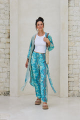 Dahlia Long Kimono – Snake Lux Print