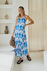 Luna Long Dress – Kaleidoscopic Print