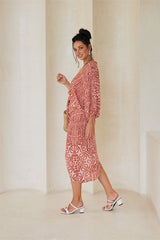 Mariposa Long Dress Kimono – Ethnic Fusion Print