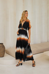 Regalia Long Jumpsuit – Color Burst Tie Dye