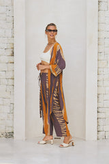 Dahlia Long Kimono – Urban Zafari Print