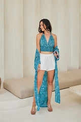 Lunaire Kimono & Top – Mystical Print