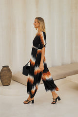 Regalia Long Jumpsuit – Color Burst Tie Dye