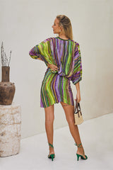 Cassia Short Dress Kimono – Boho Waves Tie Dye