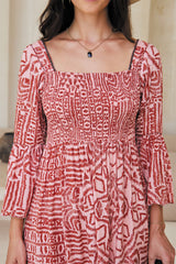 Nova Midi Dress – Ethnic Fusion Print