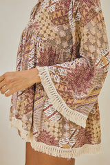 Skylar Shirt – Vintage Print Embroidered