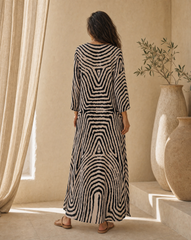 Rain Long Tunic // Tribal Moon Print