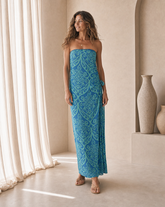 Sage Long Dress // Mystic Heart Print