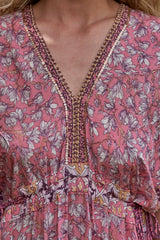 Koa Midi Dress // Caleta Print - Pink