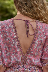 Koa Midi Dress // Caleta Print - Pink