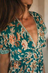 abito midi Aurora // fiore di terracotta