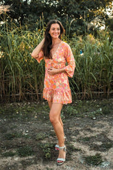 Saffron Tunique // Terracotta Flowers