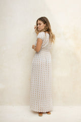 Celandine Long Dress // Abanico Print