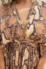 Marilla Short Kaftan // Animal Print