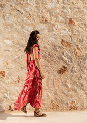 Abito Jacinda // Es Canar Tie Dye - Coral