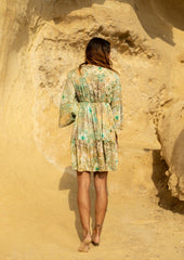Faye Tunic Dress // Bora Tie Dye - Gold