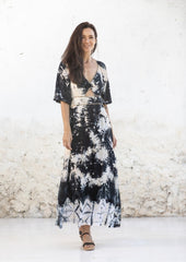 Lana Manipura Dress // Carbo Tie Dye - Negro