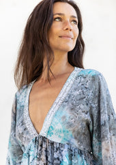 Abito a Tunica Faye // Bora Tie Dye - Blu