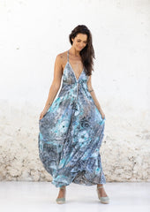 Deja Dress // Bora Tie Dye - Azul