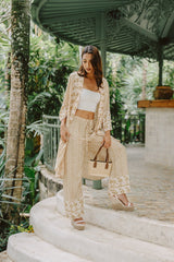 Maya Long Kimono // Nomad Border Print