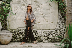 Mira Short Kimono // Tribal Moon Print