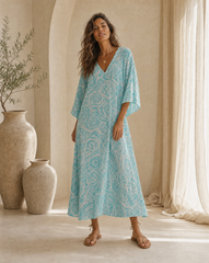 Cielo Long Tunic // Ocean Mandala Print