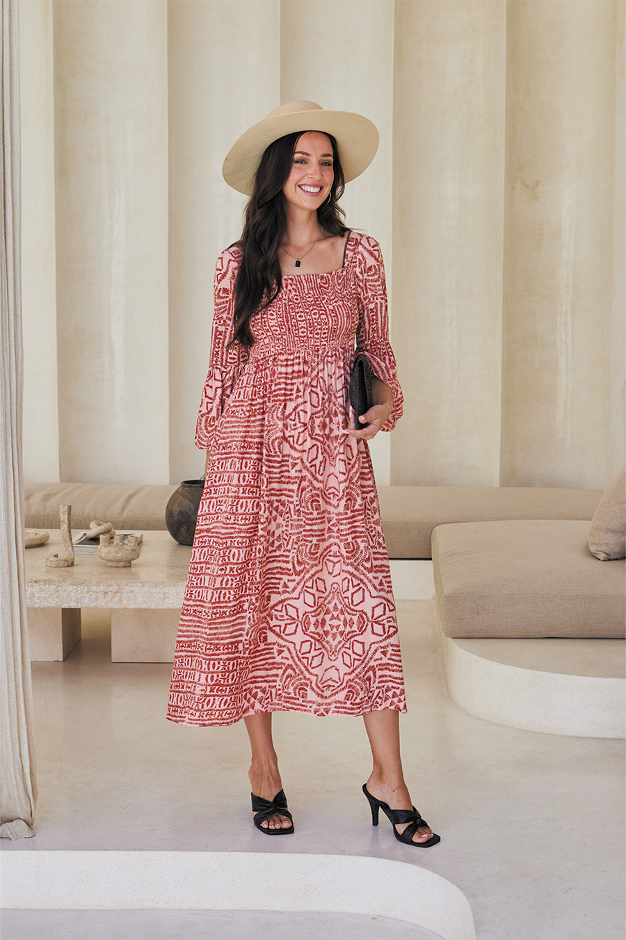 Nova Midi Dress – Ethnic Fusion Print
