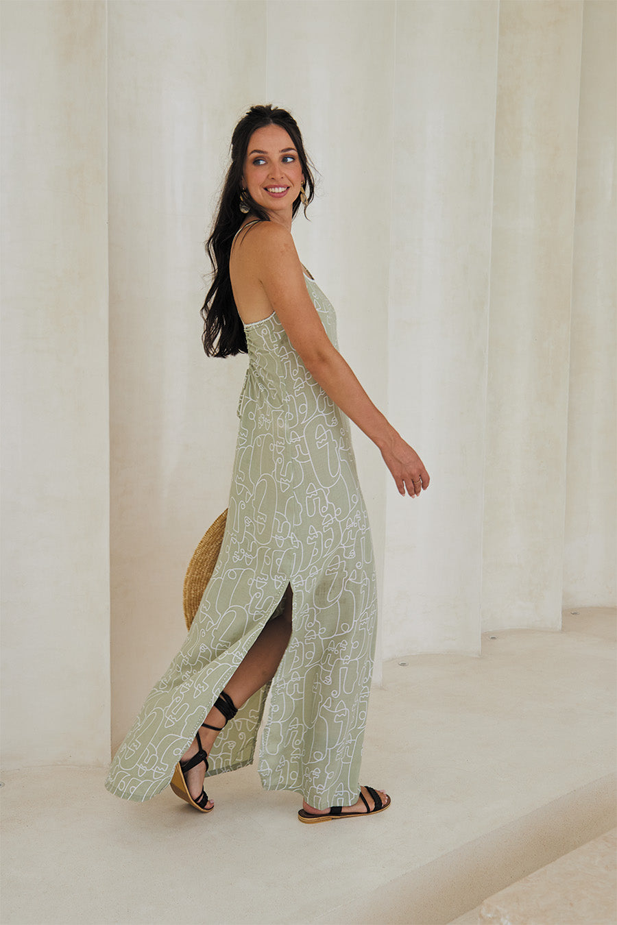 Nexus Long Dress – Artful Print