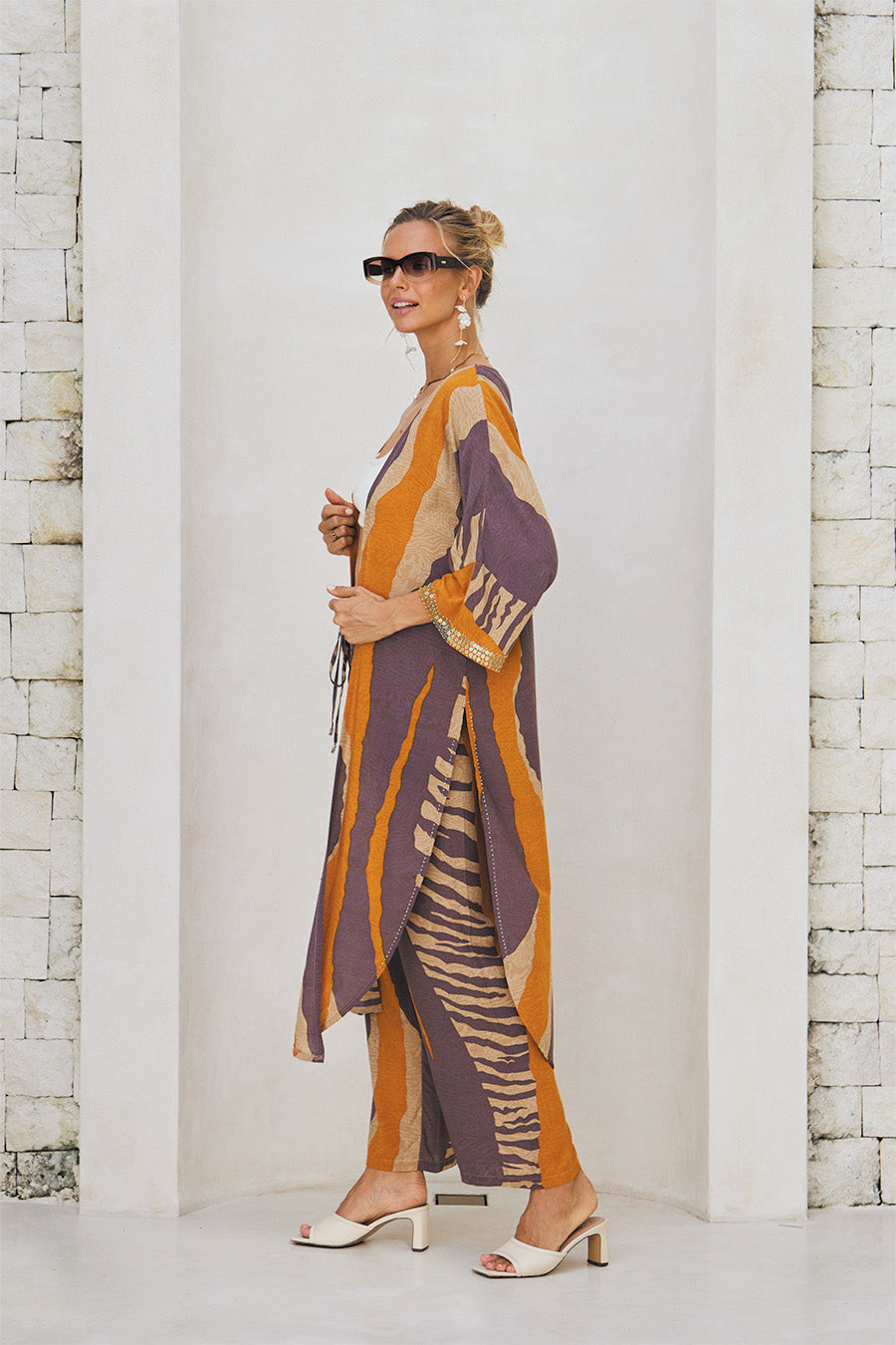 Dahlia Long Kimono – Urban Zafari Print