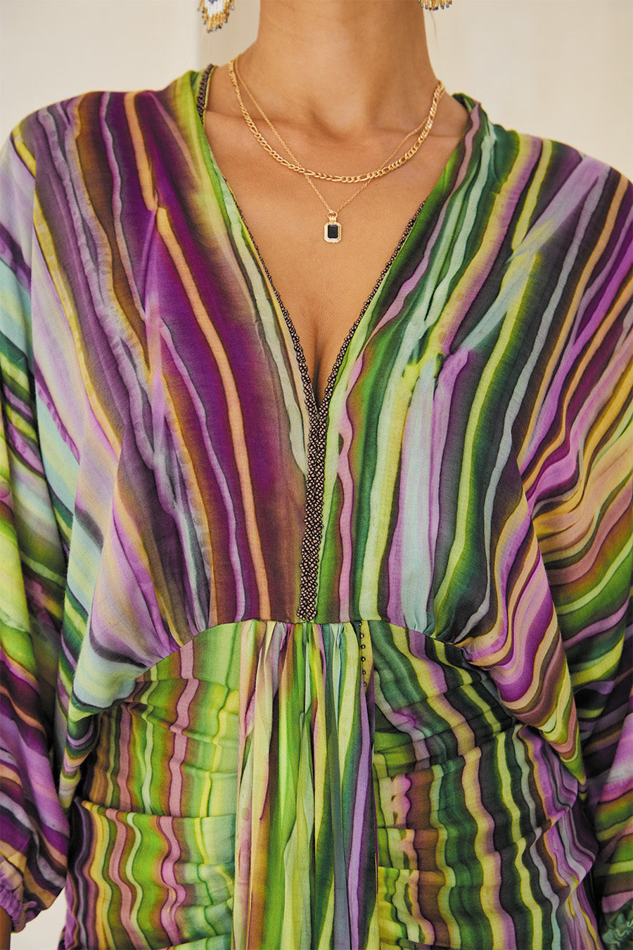 Mariposa Long Dress Kimono – Boho Waves Tie Dye