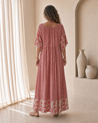 Nala Long Kaftan // Nomad Border Print