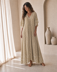 Nala Long Kaftan // Nomad Border Print