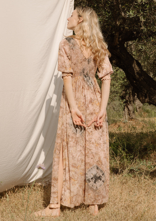 Dulce Long Dress // Shibori Tie Dye