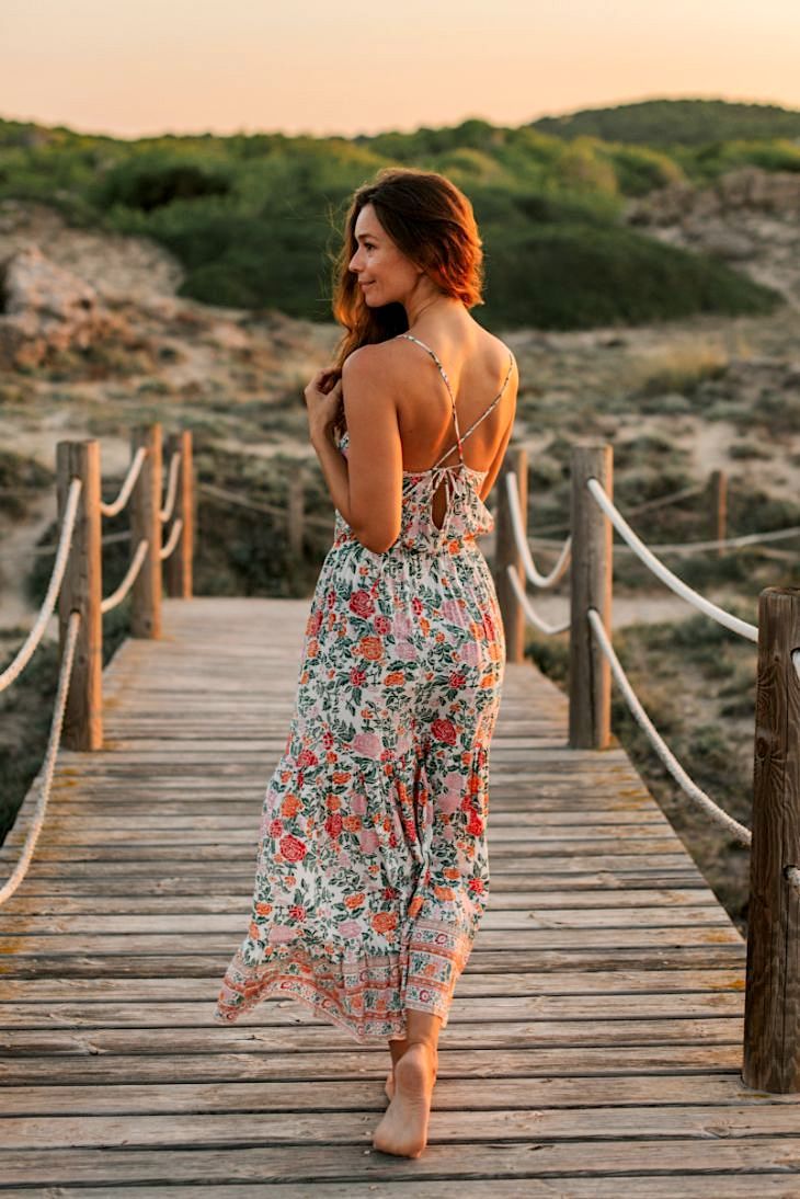 Starlight Long Dress // Terracotta Flower