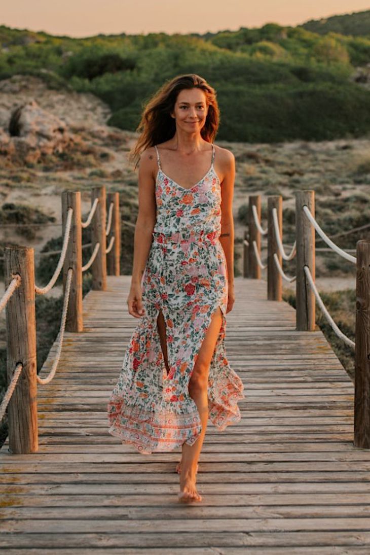 Starlight Long Dress // Terracotta Flower