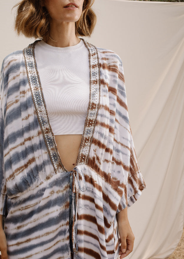 Charo Kimono // Rayas Tie Dye