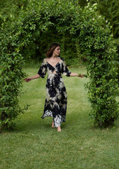 Lana Manipura Dress // Carbo Tie Dye - Negro 