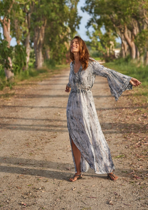 Cora Kaftan // Tanit Tie Dye - Gris