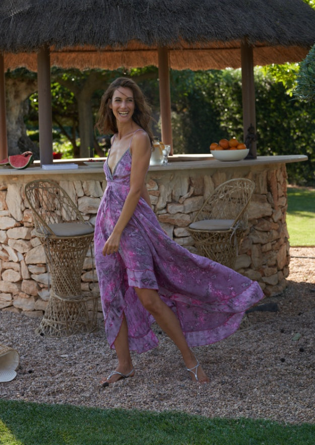 Eda Boho Dress // Molí Tie Dye - Pink