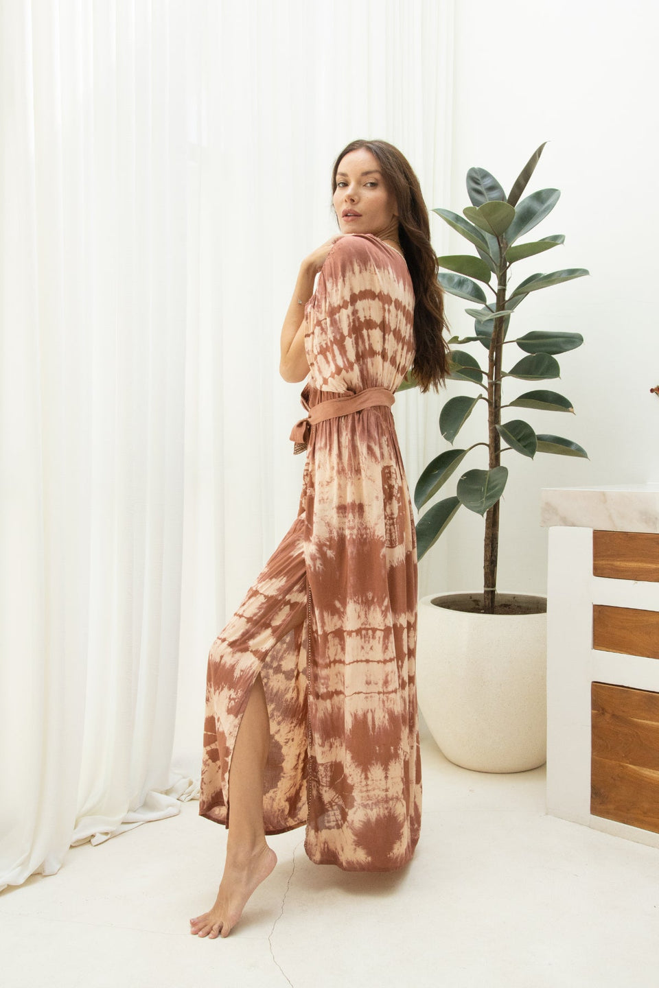 Wrenley Long Dress // Batik Abstract